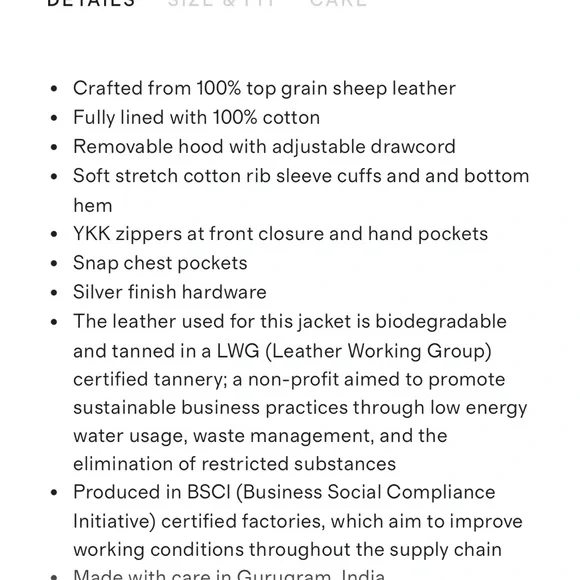 Quince NWOT Women's Black Leather Jacket with Hood - Picture 5 of 13